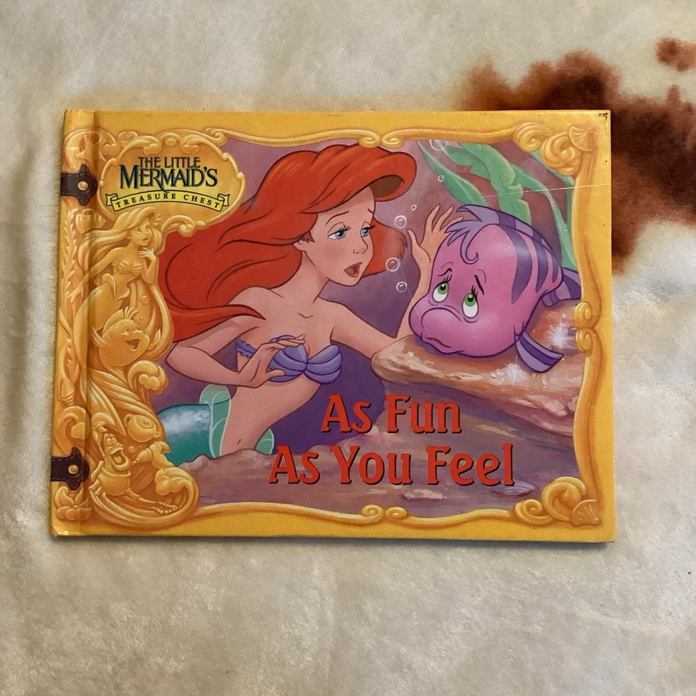 1992 Disney's The Little Mermaid Treasure Chest Vintage Hardback Kid's Book